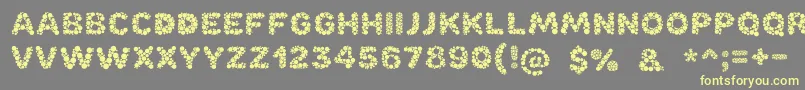 Bubble Font – Yellow Fonts on Gray Background
