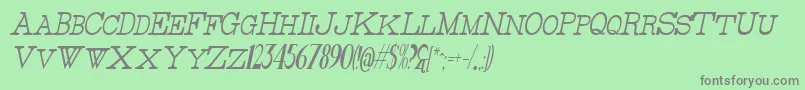More about ThinHighestItalic Font ThinHighestItalic Font – Gray Fonts on Green Background
