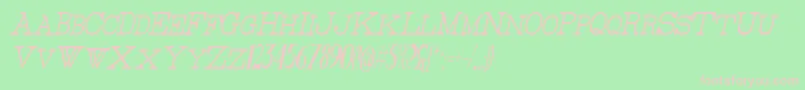 ThinHighestItalic Font – Pink Fonts on Green Background