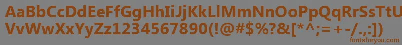 EbrimaРџРѕР»СѓР¶РёСЂРЅС‹Р№ Font – Brown Fonts on Gray Background