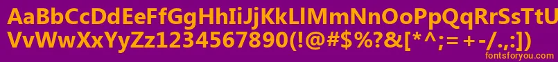 EbrimaРџРѕР»СѓР¶РёСЂРЅС‹Р№ Font – Orange Fonts on Purple Background