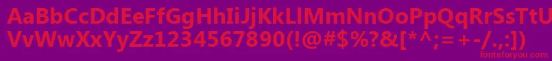 EbrimaРџРѕР»СѓР¶РёСЂРЅС‹Р№ Font – Red Fonts on Purple Background