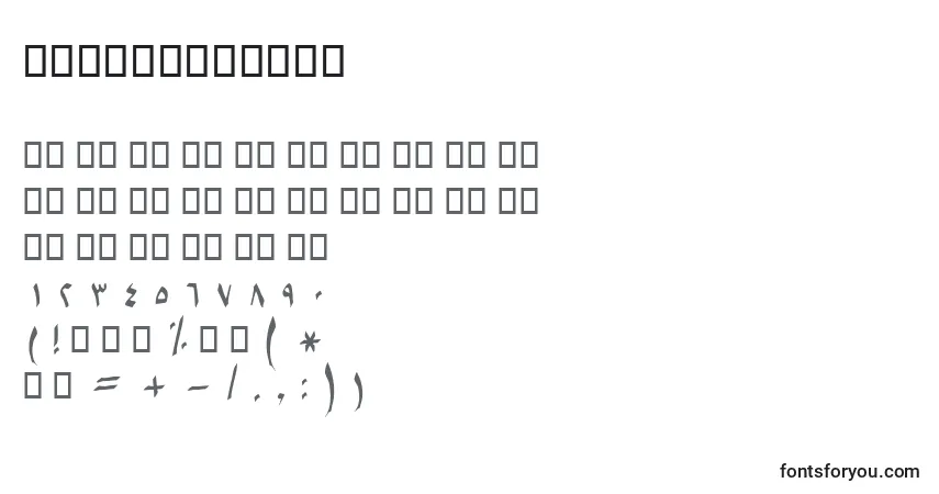 Schriftart BSetarehBold – Alphabet, Zahlen, spezielle Symbole