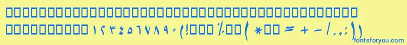 Weitere Informationen zur BSetarehBold-Schriftart BSetarehBold-Schriftart – Blaue Schriften auf gelbem Hintergrund