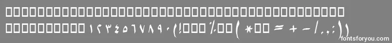 フォントBSetarehBold – 灰色の背景に白い文字