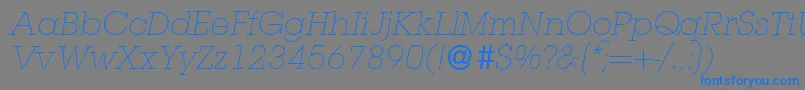 fuente L850SlabLightItalic – Fuentes Azules Sobre Fondo Gris