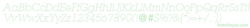 Fonte L850SlabLightItalic – fontes verdes