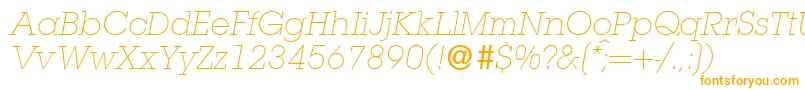 Шрифт L850SlabLightItalic – оранжевые шрифты