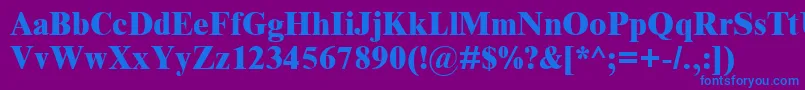 Timnreb Font – Blue Fonts on Purple Background