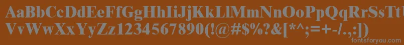 フォントTimnreb – 茶色の背景に灰色の文字