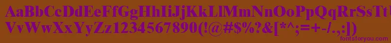 Timnreb Font – Purple Fonts on Brown Background