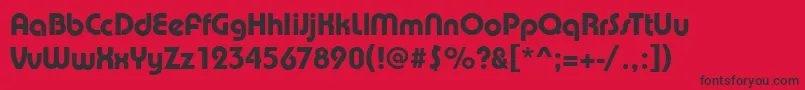 PuenteMediumRegular Font – Black Fonts on Red Background