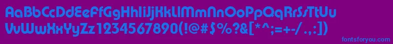 PuenteMediumRegular Font – Blue Fonts on Purple Background