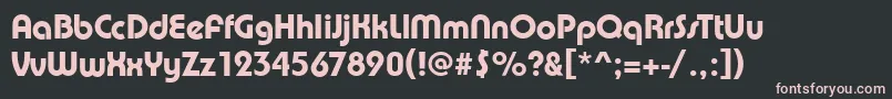 フォントPuenteMediumRegular – 黒い背景にピンクのフォント