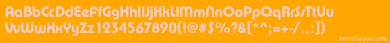 Шрифт PuenteMediumRegular – розовые шрифты на оранжевом фоне