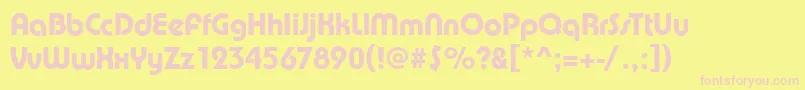 PuenteMediumRegular Font – Pink Fonts on Yellow Background