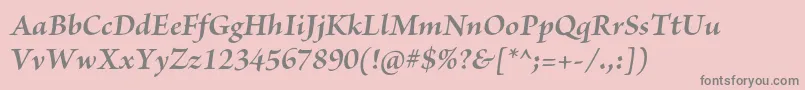 BriosoproBolditsubh Font – Gray Fonts on Pink Background