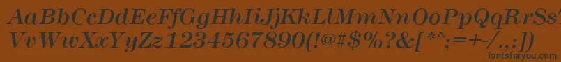 MontpellierItalic Font – Black Fonts on Brown Background