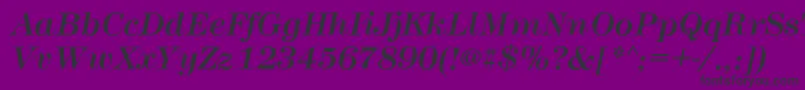 MontpellierItalic Font – Black Fonts on Purple Background