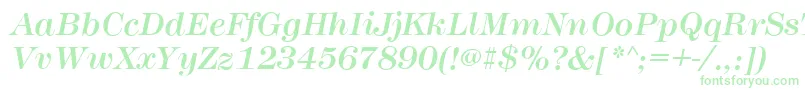 MontpellierItalic Font – Green Fonts on White Background