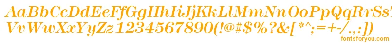 MontpellierItalic Font – Orange Fonts on White Background