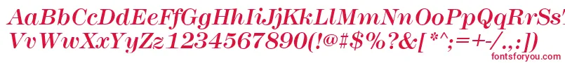 MontpellierItalic-Schriftart – Rote Schriften