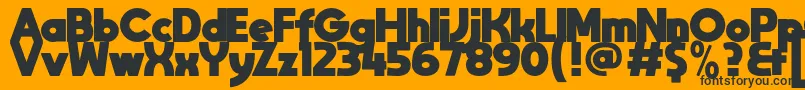 MoonGetHeavy Font – Black Fonts on Orange Background