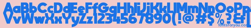 MoonGetHeavy Font – Blue Fonts on Pink Background