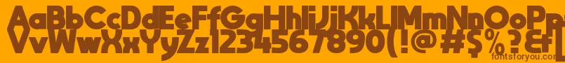 MoonGetHeavy Font – Brown Fonts on Orange Background