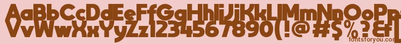 MoonGetHeavy Font – Brown Fonts on Pink Background