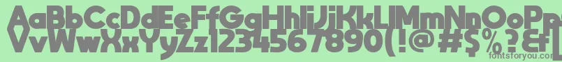 MoonGetHeavy Font – Gray Fonts on Green Background