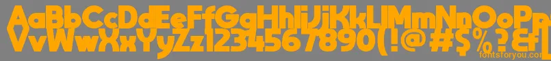 MoonGetHeavy Font – Orange Fonts on Gray Background