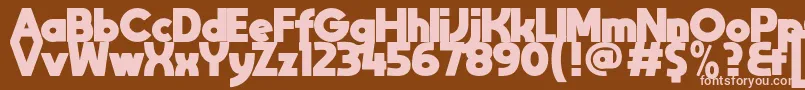 MoonGetHeavy Font – Pink Fonts on Brown Background