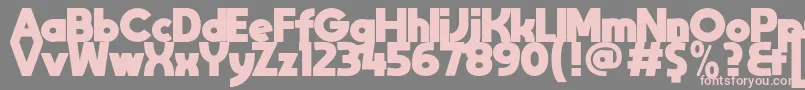 MoonGetHeavy Font – Pink Fonts on Gray Background