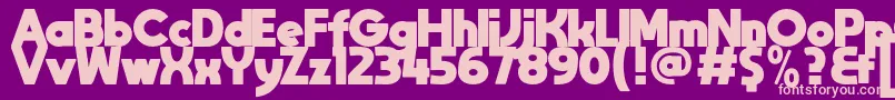 MoonGetHeavy Font – Pink Fonts on Purple Background