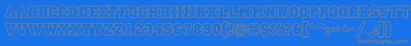 Campu24 Font – Gray Fonts on Blue Background