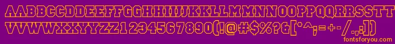 Campu24 Font – Orange Fonts on Purple Background