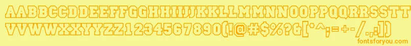 Campu24 Font – Orange Fonts on Yellow Background