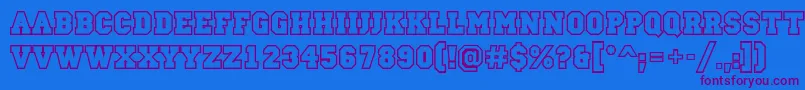 Campu24 Font – Purple Fonts on Blue Background