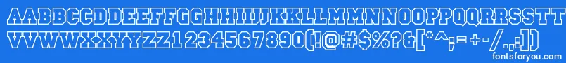 Campu24 Font – White Fonts on Blue Background