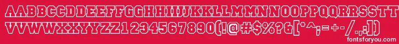 Campu24 Font – White Fonts on Red Background