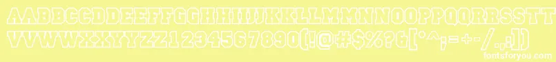 Campu24 Font – White Fonts on Yellow Background