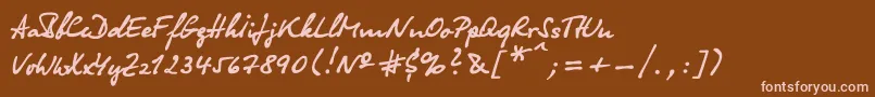 Шрифт Olga – розовые шрифты на коричневом фоне