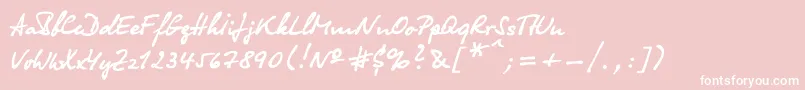 Olga Font – White Fonts on Pink Background