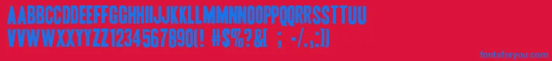 Vivelarivoluzione Font – Blue Fonts on Red Background