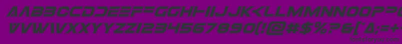 Eurofighteracadital Font – Black Fonts on Purple Background