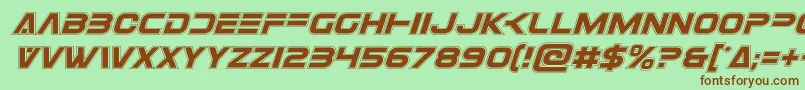 Eurofighteracadital Font – Brown Fonts on Green Background