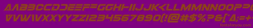 Eurofighteracadital Font – Brown Fonts on Purple Background