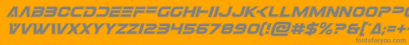Eurofighteracadital Font – Gray Fonts on Orange Background