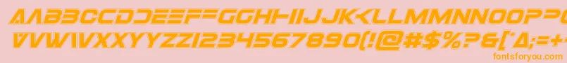 Eurofighteracadital Font – Orange Fonts on Pink Background